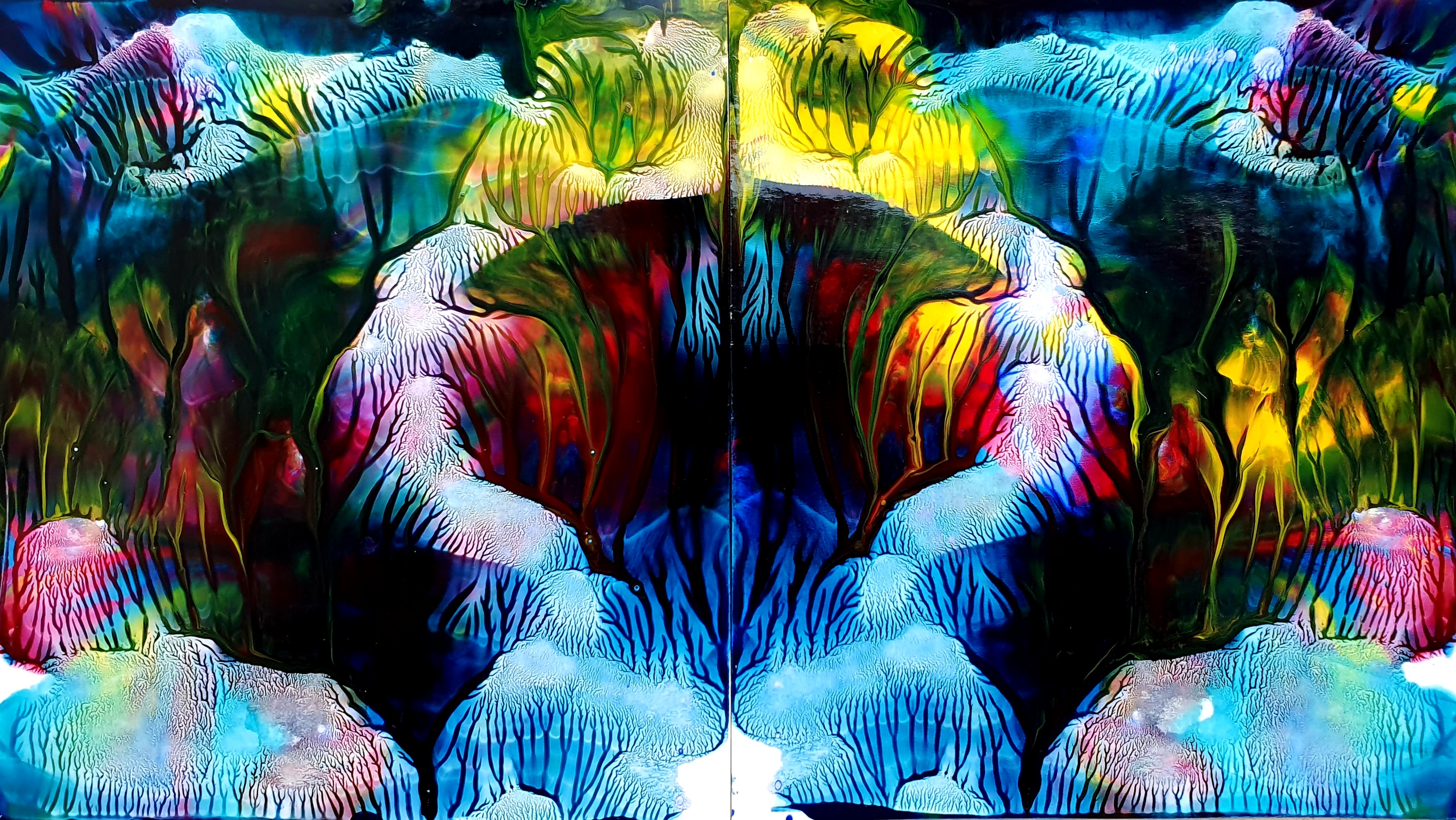 Kağıt Üzerine Akrilik Boya 30x60 cm İkilikler III 2021